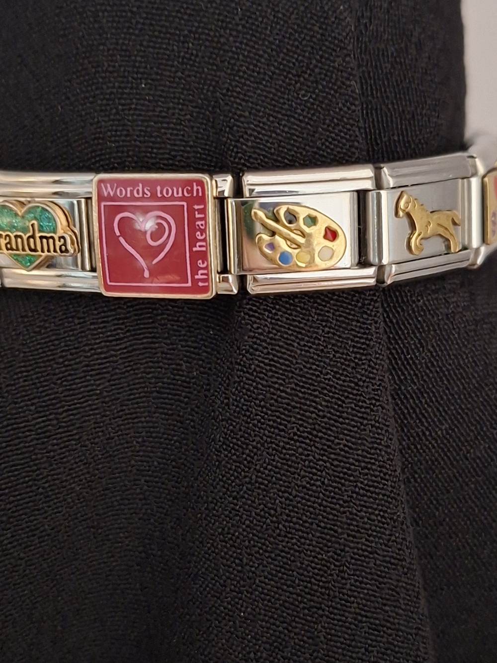 Classic Italian Charm Link Bracelet With 17 Charm Links